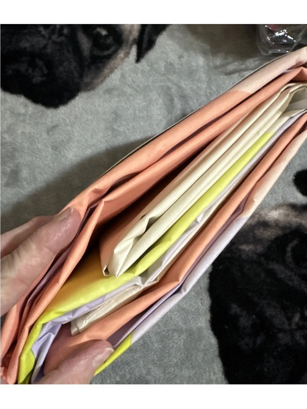 Mainstays Pastel Colorblock Shower Curtain